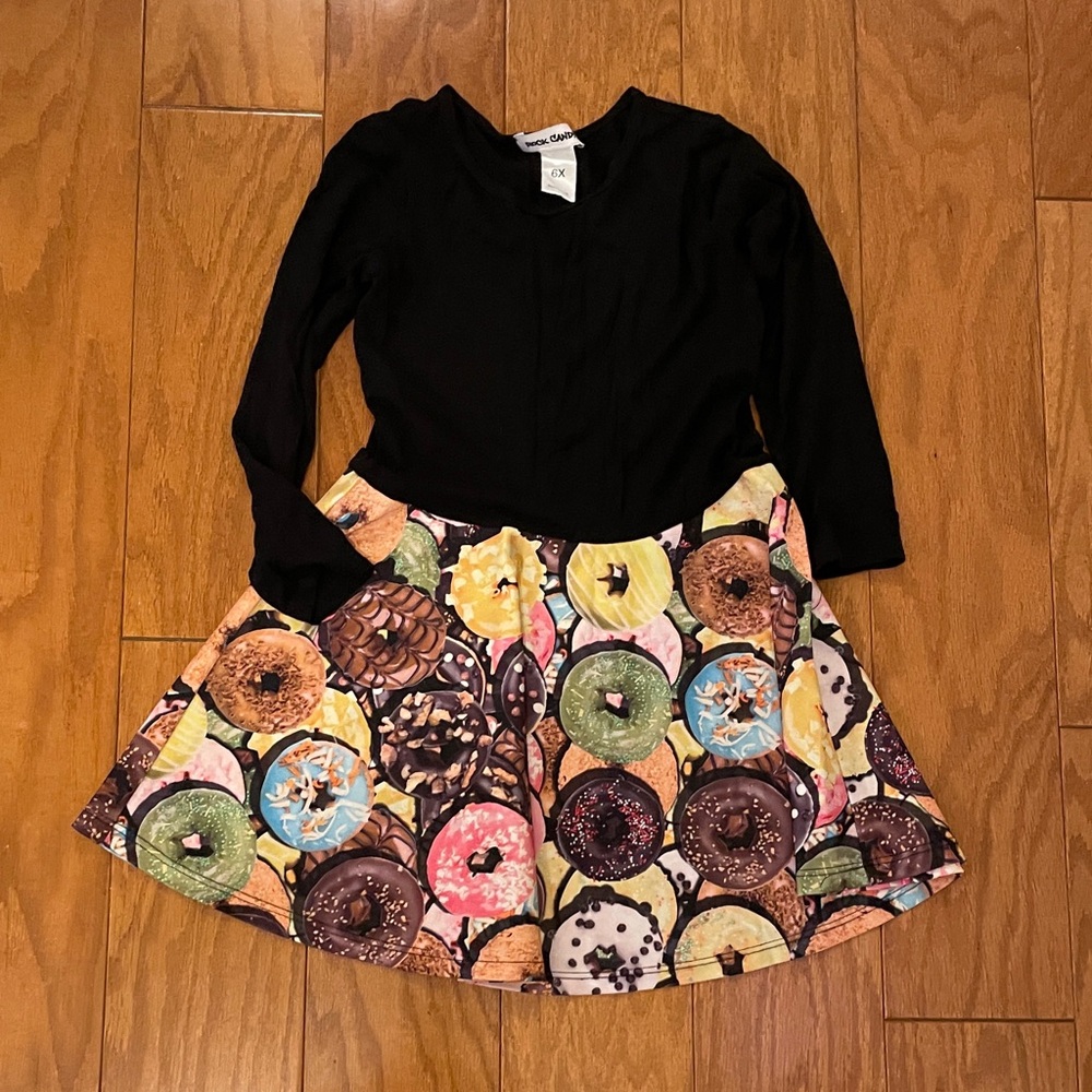 Rock & Candy Girls Donut Print Dress Size 6 Skater Fit & Flare